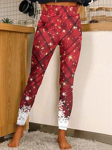 Women's Christmas Snowflake Print Casual Daily Holiday Leggings