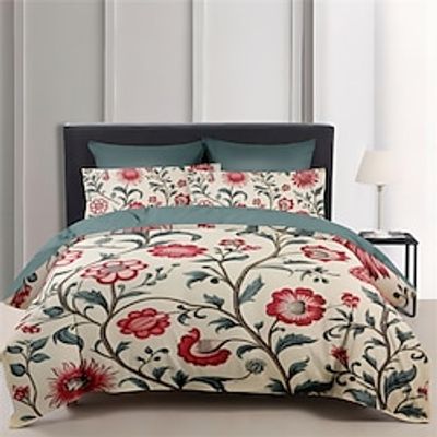 Floral Bed Duvet Cover Bedding Set 2-Piece Set 3-Piece Soft Short Plush Set  Ultra Soft Comforter Set Lightinthebox