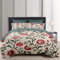 Floral Bed Duvet Cover Bedding Set 2-Piece Set 3-Piece Soft Short Plush Set  Ultra Soft Comforter Set Lightinthebox - thumbnail