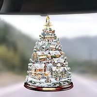 Christmas Forest Party 2D Flat Acrylic Pendant Cute Snowman Car Rearview Mirror Decoration Pendant  Christmas Tree Ornaments Key Chain Accessories Lightinthebox - thumbnail
