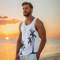 Graphic Conch Fashion Outdoor Casual Men's 3D Print Tank Top Vest Top Undershirt Street Casual Daily T shirt White Sleeveless Crew Neck Shirt Spring Summer Clothing Apparel S M L XL XXL 3XL Lightinthebox