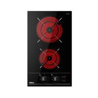 Teka Urban Colors Edition. Vitroceramic hob with black ergonomic knob 2 cooking zones| 30cm| TBC 32000 XFL BK