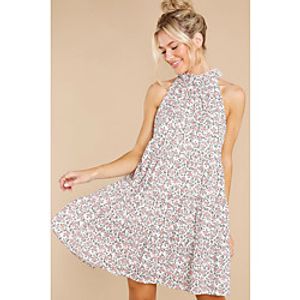 2021 european and american cross-border spring and summer new style small floral print sweet and fresh off-shoulder short dress 8227 Lightinthebox