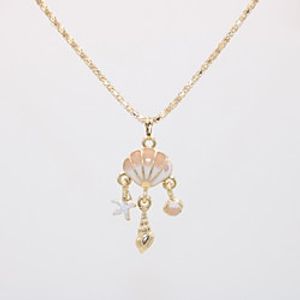 Women's Pendant Necklace Statement Necklace Geometrical Lucky Shell Statement Unique Design Modern Trendy Gold Plated Chrome Gold 42 cm Necklace Jewelry 1pc For Gift Carnival Holiday Prom Festival miniinthebox