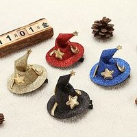 Toddler Girls' Outdoor / Halloween / Casual Star / Moon Hats  Caps Wizard hat (blue) / Wizard hat (black) / Wizard hat (gold) One-Size miniinthebox - thumbnail