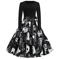 Pumpkin Flapper Dress Dress Adults' Women's Vintage Festival Christmas Halloween New Year Festival  Holiday Terylene Black Women's Easy Carnival Costumes Halloween  Belt Lightinthebox - thumbnail