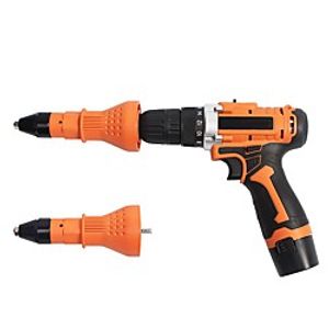 Rivet Gun Adapter,Electric Rivet Gun Head,Riveting Gun Tool Plastic Adapter Accessories,Kit Riveting Drill Insert Adapter 2.4~4.8mm Lightinthebox