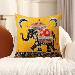 1 pcs Polyester Pillow Cover, Animal Cartoon Traditional Square Zipper Traditional Classic Lightinthebox