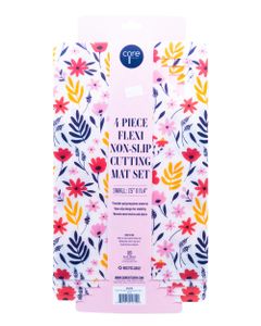 Core Flexi Non Slip Cutting Mat Small Set of 4 Piece Floral