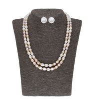 Sri Jagdamba Pearls Bahudanti 2 Lines oval Pearl Set - JPJUL-20-109