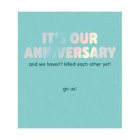 Pigment Fuzzy Duck It's Our Anniversary Greeting Card (17.6 x 16cm)