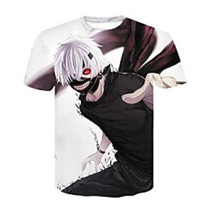 Inspired by Tokyo Ghoul Cosplay Anime Cartoon 100% Polyester 3D Harajuku Graphic Kawaii T-shirt For Women's  Men's Lightinthebox