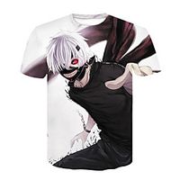 Inspired by Tokyo Ghoul Cosplay Anime Cartoon 100% Polyester 3D Harajuku Graphic Kawaii T-shirt For Women's  Men's Lightinthebox - thumbnail