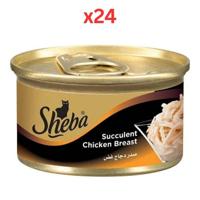 Sheba Succulent Chicken Breast Cat Food 85G (Pack of 24)