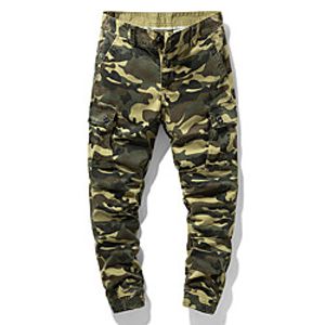 Men's Chic  Modern Cargo Cycling Quick Dry Moisture Wicking Lightweight Breathable Soft Outdoor Sports Casual Daily Pants Pants Camouflage Full Length Zipper Pocket Army Green Khaki Dark Gray Red miniinthebox