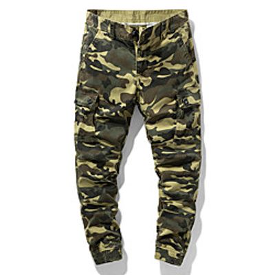 Men's Chic  Modern Cargo Cycling Quick Dry Moisture Wicking Lightweight Breathable Soft Outdoor Sports Casual Daily Pants Pants Camouflage Full Length Zipper Pocket Army Green Khaki Dark Gray Red miniinthebox