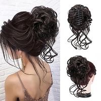 Claw Clip Messy Bun Hair Pieces for Women Messy Wavy Curly Hair Bun Extensions Tousled Updo Bun Hair Clip in Synthetic Hair Bun Ponytail Extension Lightinthebox