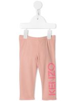 Kenzo Kids logo print leggings - PINK - thumbnail