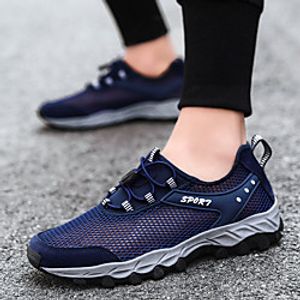 Men's Trainers Athletic Shoes Casual Daily Water Shoes Elastic Fabric Breathable Non-slipping Wear Proof Dark Grey Black Dark Blue Summer miniinthebox
