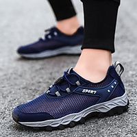 Men's Trainers Athletic Shoes Casual Daily Water Shoes Elastic Fabric Breathable Non-slipping Wear Proof Dark Grey Black Dark Blue Summer miniinthebox - thumbnail