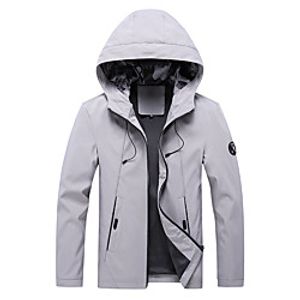 Men's Hoodie Jacket Bomber Jacket Military Tactical Jacket Autumn  Fall Spring Outdoor Quick Dry Lightweight Breathable Sweat wicking Jacket Hoodie Top Fishing Climbing Running ArmyGreen Black Gray Lightinthebox
