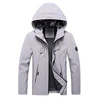 Men's Hoodie Jacket Bomber Jacket Military Tactical Jacket Autumn  Fall Spring Outdoor Quick Dry Lightweight Breathable Sweat wicking Jacket Hoodie Top Fishing Climbing Running ArmyGreen Black Gray Lightinthebox - thumbnail
