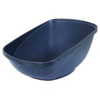 Petmate Jumbo Hi-Back Open Litter Pan ~ Blue Steel