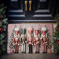 Christmas Nutcracker Doormat Non-Slip Oil Proof Xmas Rug Indoor Outdoor Mat Bedroom Decor Bathroom Mat Entrance Rug Door Mat miniinthebox - thumbnail