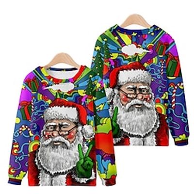 Christmas Cosplay Ugly Christmas Sweater / Sweatshirt Hoodie Anime Graphic Hoodie For Men's Women's Unisex Adults' 3D Print 100% Polyester Party Festival miniinthebox