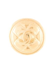 Chanel Pre-Owned CC logo medallion brooch - GOLD