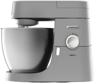 Kenwood Stand Mixer Kitchen Machine Metal Body CHEF XL 1200W with 6.7L Stainless Steel Bowl, K-Beater, Whisk, Dough Hook, Blender KVL4110S Silver