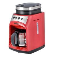 Geepas Grinder and Drip Coffee Maker, 0.6 Liter Capacity, Red, GCM41512