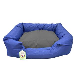 Nutrapet L-75Cm W-59Cm H-17Cm Lounger Bed Navy & Grey M