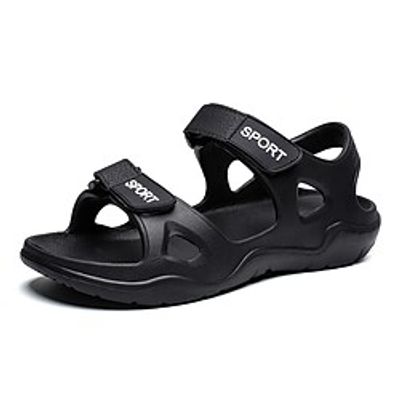 Men's Sandals Casual Beach Daily Beach PVC Black Gray Dark Blue Summer Lightinthebox