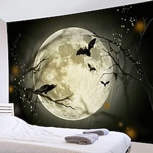 Dark and Gloomy Large Wall Tapestry Art Decor Blanket Curtain Picnic Tablecloth Hanging Home Bedroom Living Room Dorm Decoration Psychedelic Haunted Scary miniinthebox