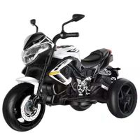 Megastar Ride On 12V Xblade Trike Electric Power Up Sports Motorbike For Kids, White - 9888 white (UAE Delivery Only)