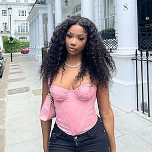 Hair 150% Density 4x4 Lace Front Wigs Human Hair 22Inch Human Hair Wigs Pre Plucked Brazilian Virgin Kinky Curly Lace Closure Wigs Natural Black Human Hair Wigs for Women Hair Lightinthebox
