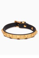 Valentino Garavani Rockstud Bracelet in Metallic Calfskin Valentino Garavani Rockstud Bracelet in Metallic Calfskin