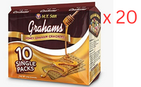 M.Y.San Honey Grahams Cracker, 10 X 25 Gm Pack Of 20