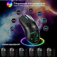 6 Button USB Computer Mouse Mice J900 RGB Lighting Mice 8000 DPI Ergonomic Gamer Dustproof Portable Carrying Decor miniinthebox - thumbnail