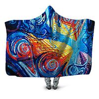 Multifunctional Blankets, Geometric Polyester Warmer Comfy Blankets Lightinthebox - thumbnail