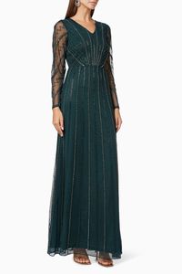 Bead Embellished Gown in Tulle