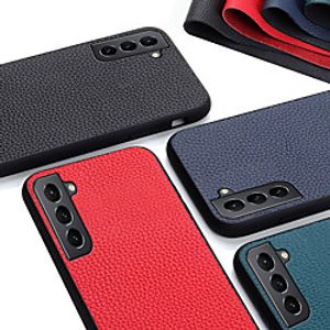 Phone Case For Samsung Galaxy Back Cover Galaxy A32 S20 A51 S10 Galaxy A11 Galaxy A21 A71 5G Galaxy A10e Galaxy A10s Galaxy M11 Shockproof Dustproof Solid Colored Genuine Leather Lightinthebox