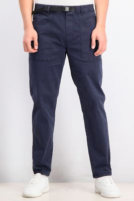 Mens Belted Pants  Navy