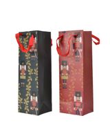 Homesmiths Christmas Giftbag Paper Rectangle Nutcraker Red & Green Design 36cm Assorted 1 Piece