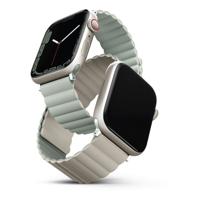 Uniq Revix Reversible Magnetic Strap for Apple Watch 41/40/38mm - Sage/Beige - thumbnail