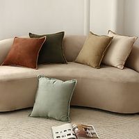Decorative Toss Pillows Coolest Pillows Corduroy Solid Color Shell Edge Living Room Bedroom Sofa Trend Throw Pillows Modern Cushion Cover Sage Green miniinthebox - thumbnail