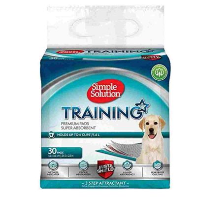 Simple Solution Premium Dog And Puppy Training Pads, Pack Of 30
