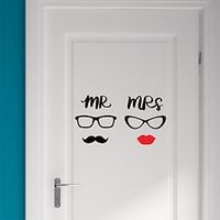 1pc Bathroom Wall Stickers, Self-adhesive English Men And Women Wall Stickers, Decorative Personality Stickers, Bathroom Accessories. miniinthebox - thumbnail