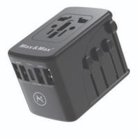 Max Max Universal Travel Adapter | 32.5W 8A Type-C + 4USB | Worldwide Use